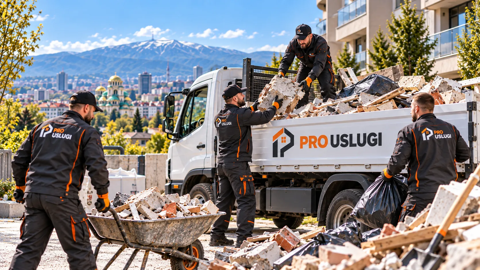 Извозване на строителни отпадъци в София от PRO USLUGI в София